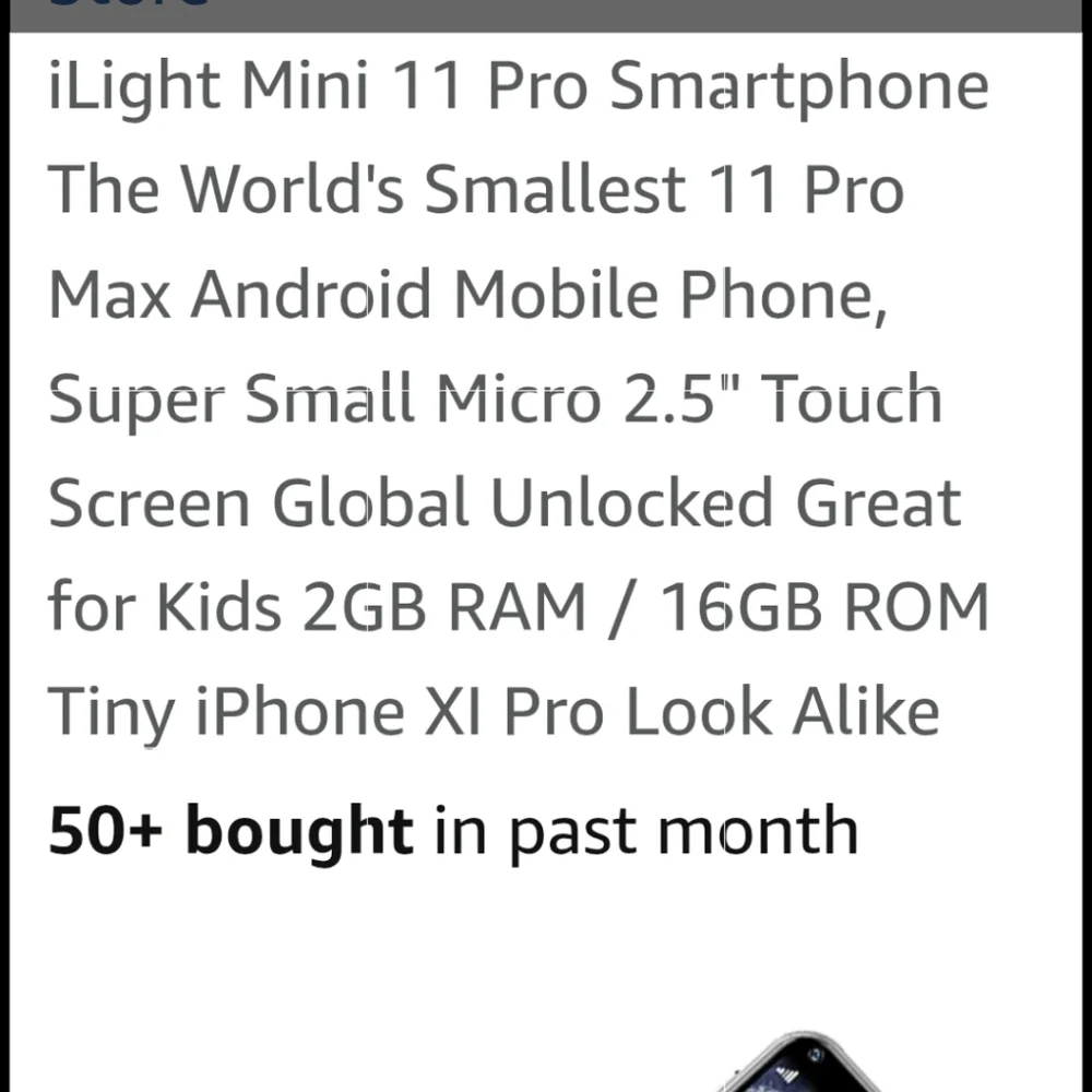 Smallest touchscreen Smartphone made to look like iPhone mini